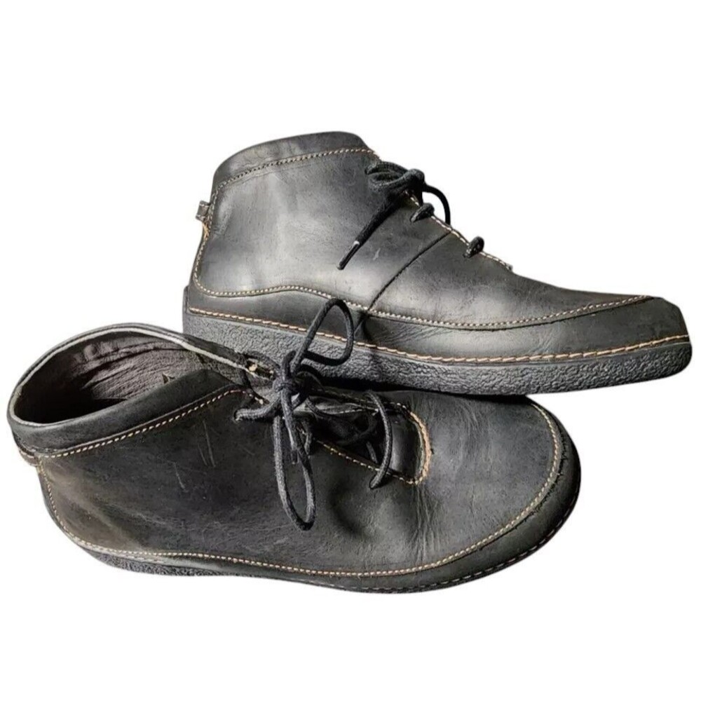 Duluth Trading Co Black Leather Ankle Boots Size 11 Women Andina MSRP $129